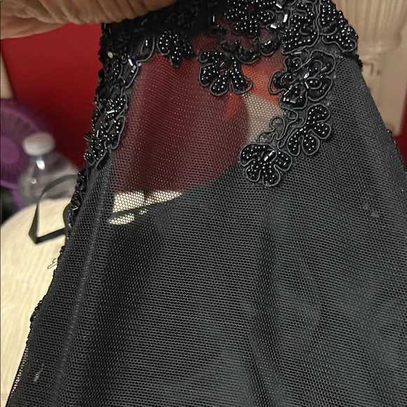 Xscape Black One Shoulder Dress - Picture 4 of 7